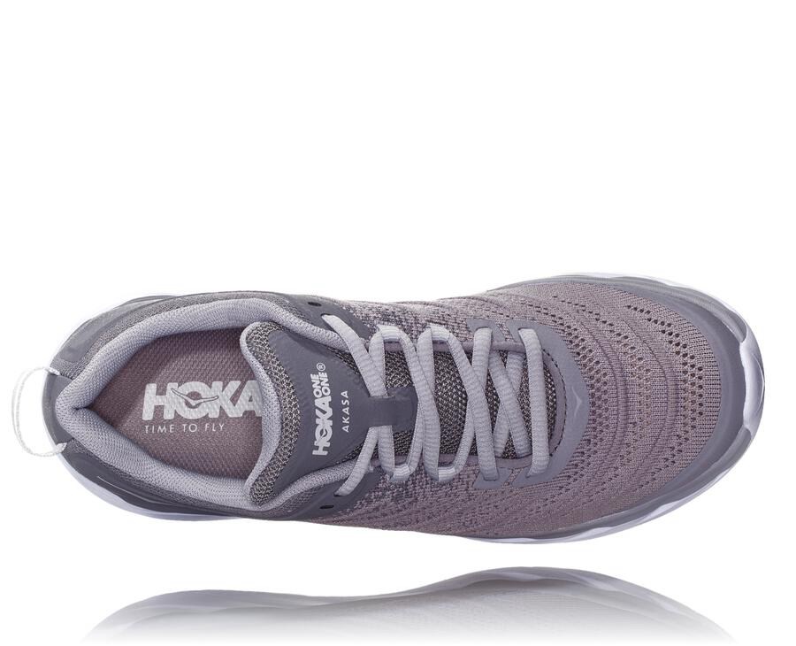 Hoka One One Running Shoes Womens Grey - Akasa - 53028FIZU